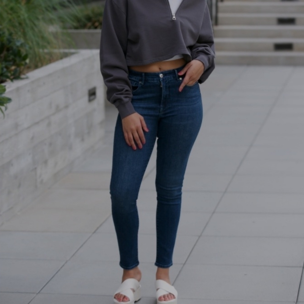 Good American Size 4 Good Legs High Rise Skinny Jeans
